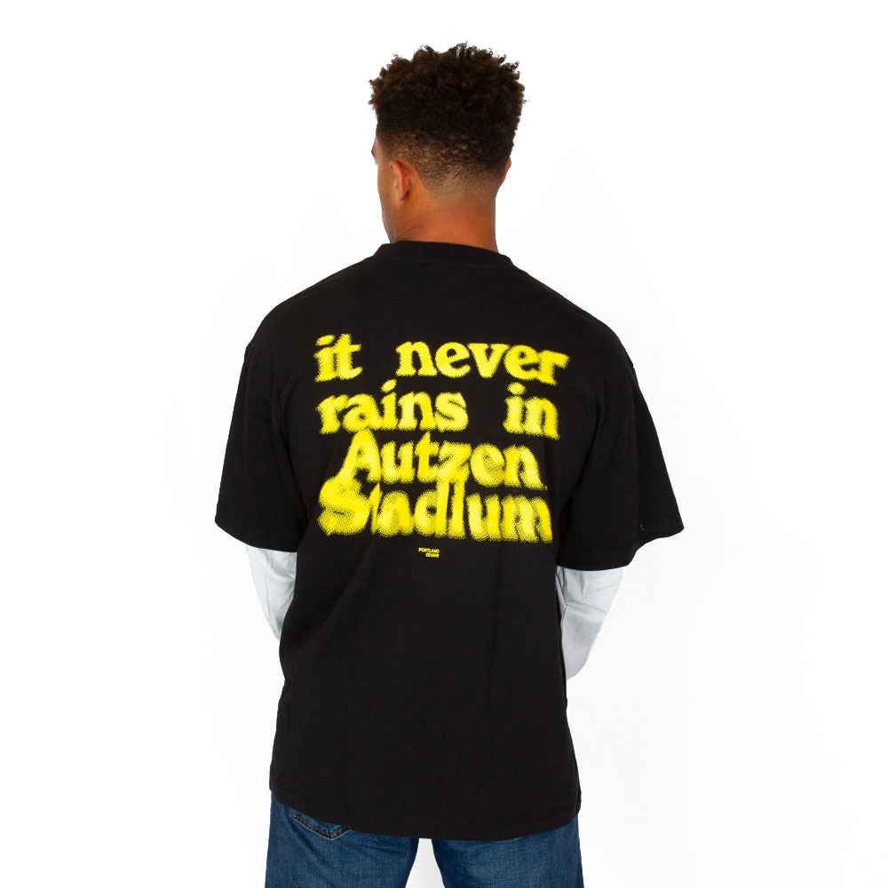 Autzen Stadium, Black, Long Sleeve, Cotton, Men, Football, Portland Gear, Layered, It Never Rains, T-Shirt, 1015303